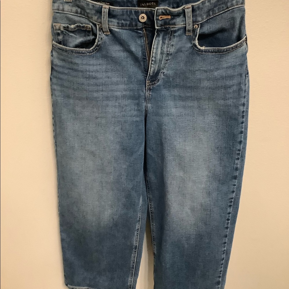 Talbots Wide Leg Crop Jeans